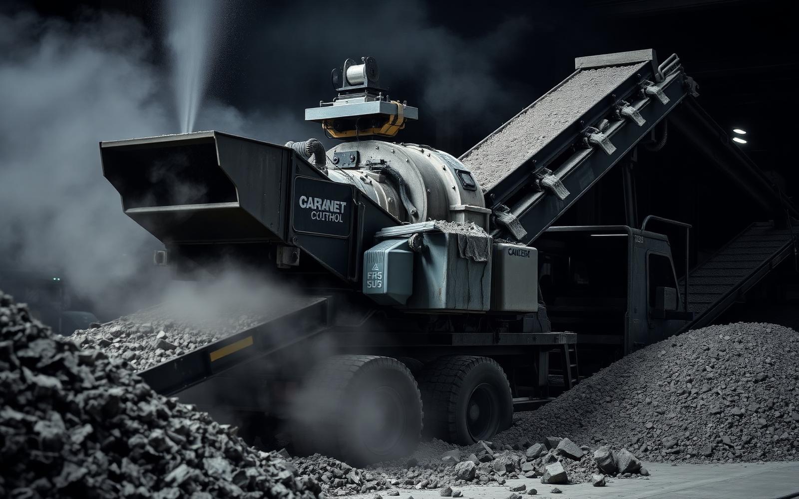 Concasor mobil pentru beton — detaliu